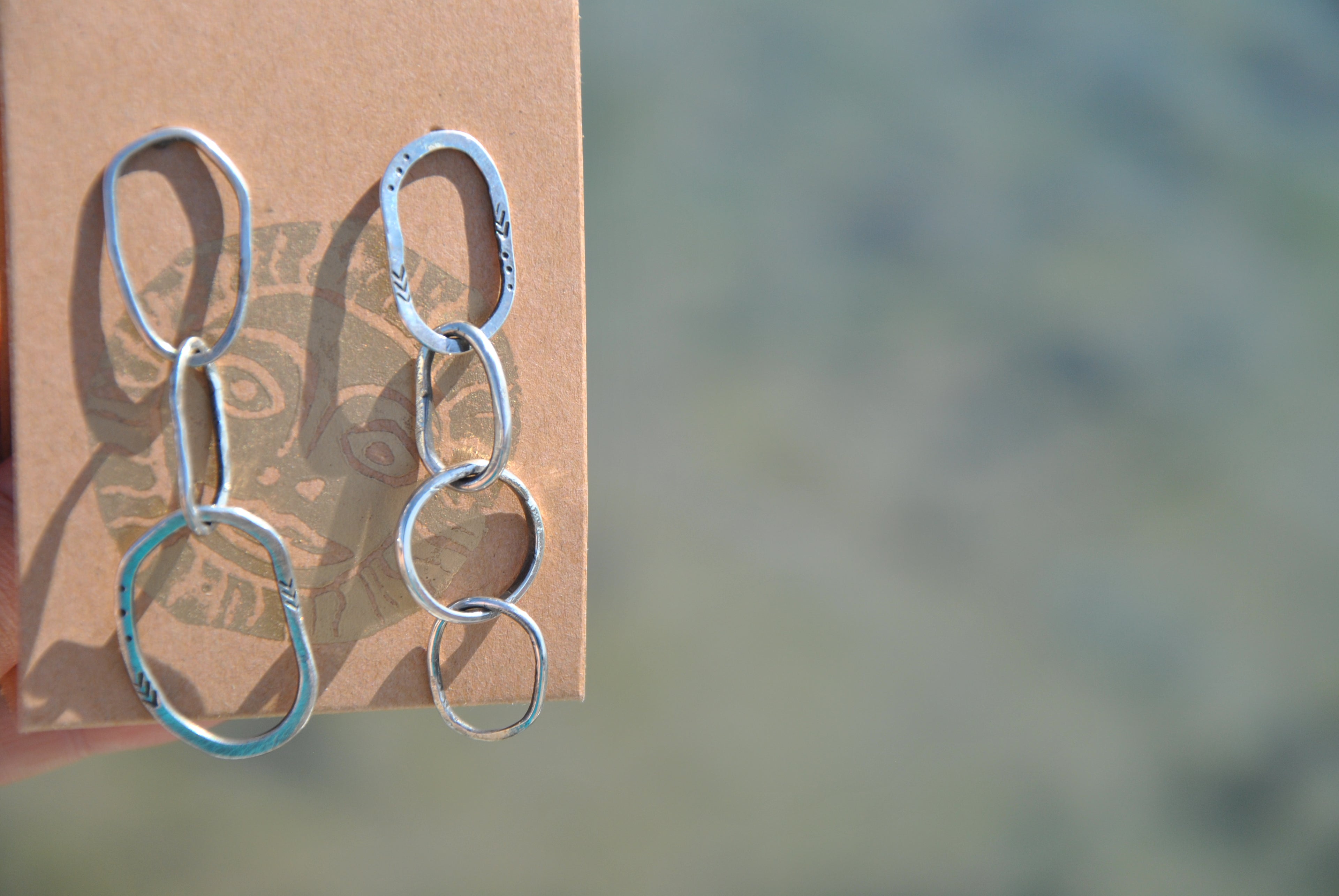 Boho statement dangle studs