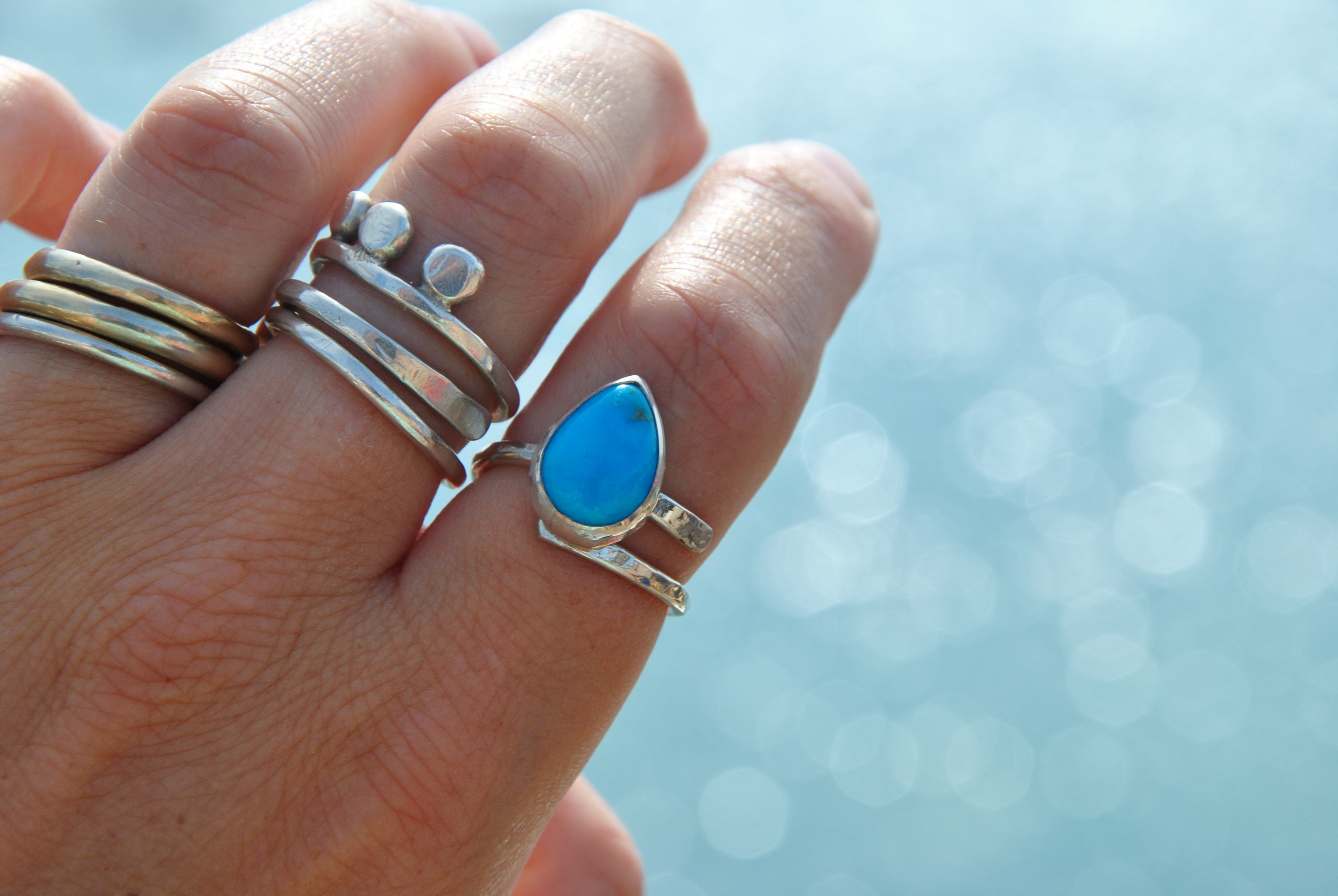 Turquoise Wrap 2mm ring