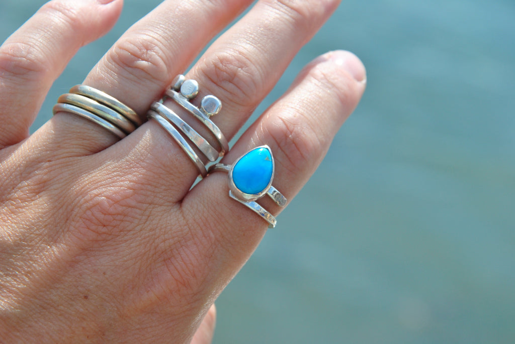 Turquoise Wrap 2mm ring