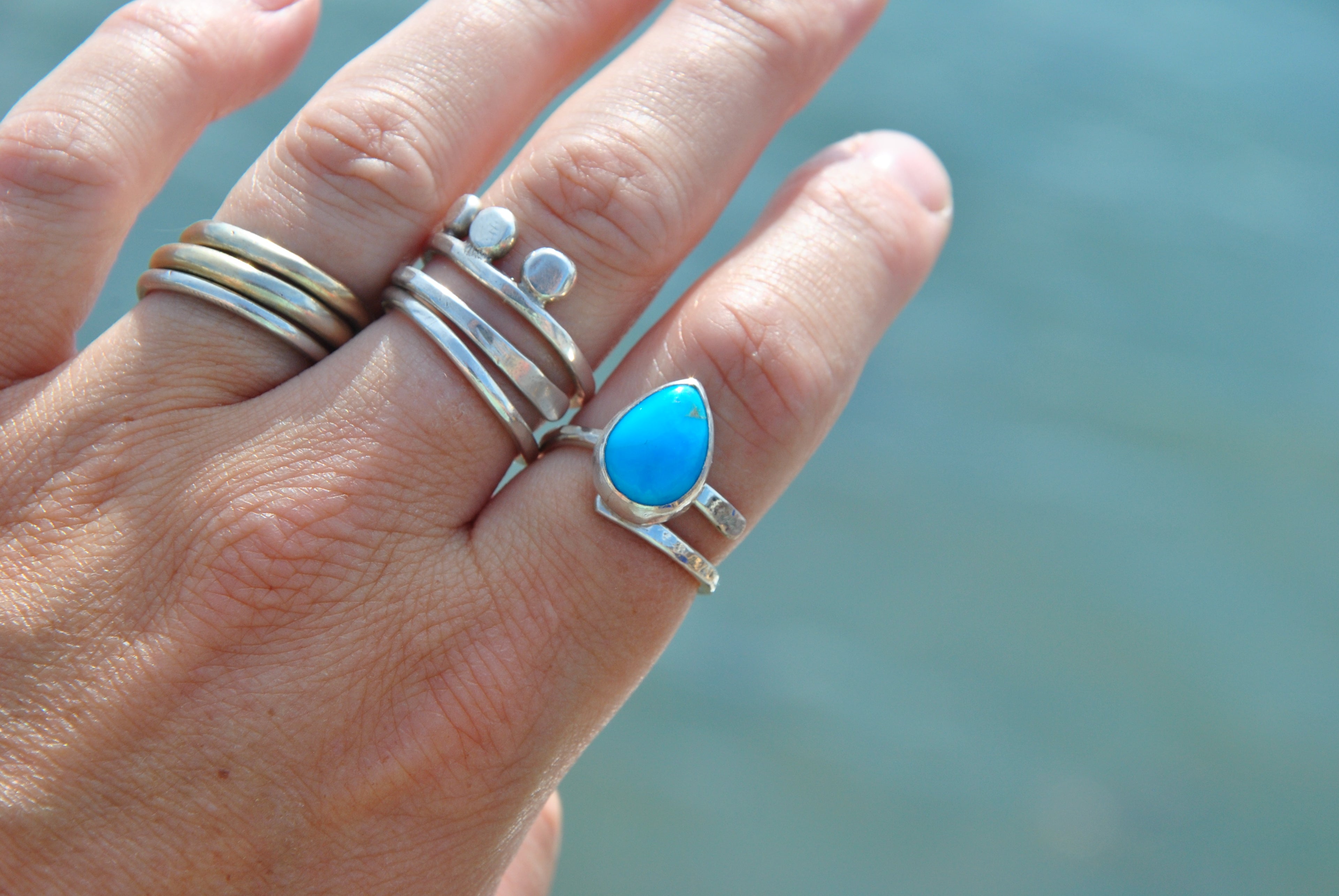 Turquoise Wrap 2mm ring