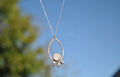 Moonstone rose-cut stone pendant