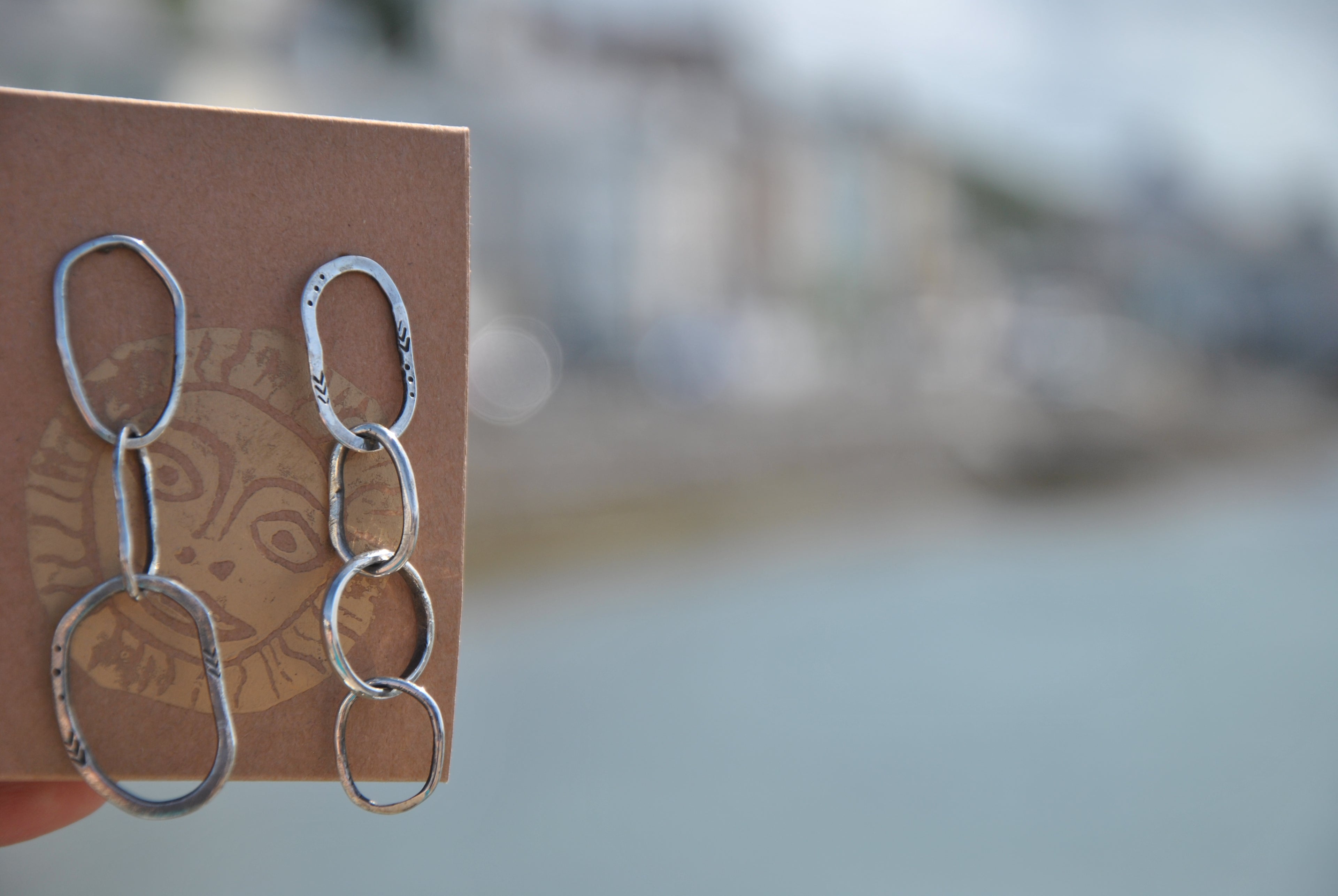 Boho statement dangle studs