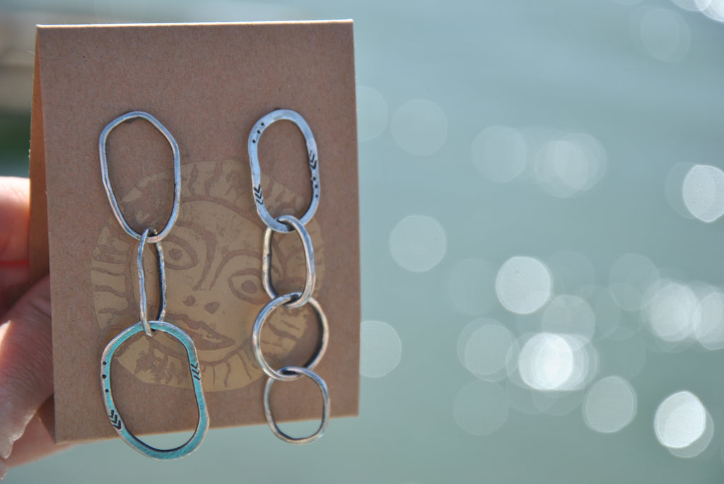 Boho statement dangle studs