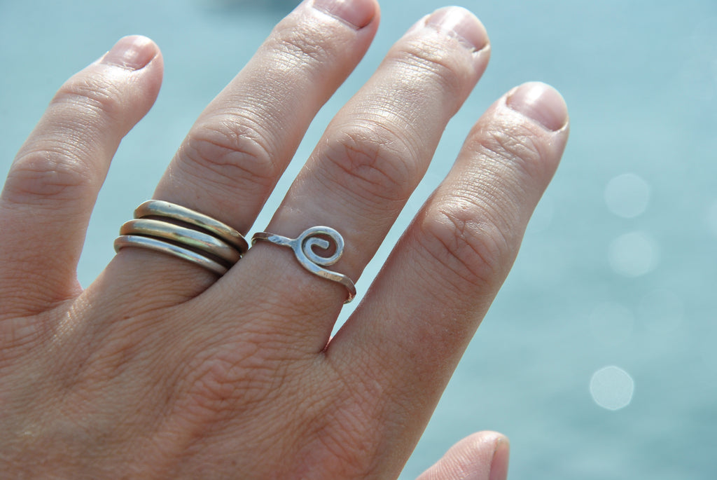 Rolling wave 1.5mm ring