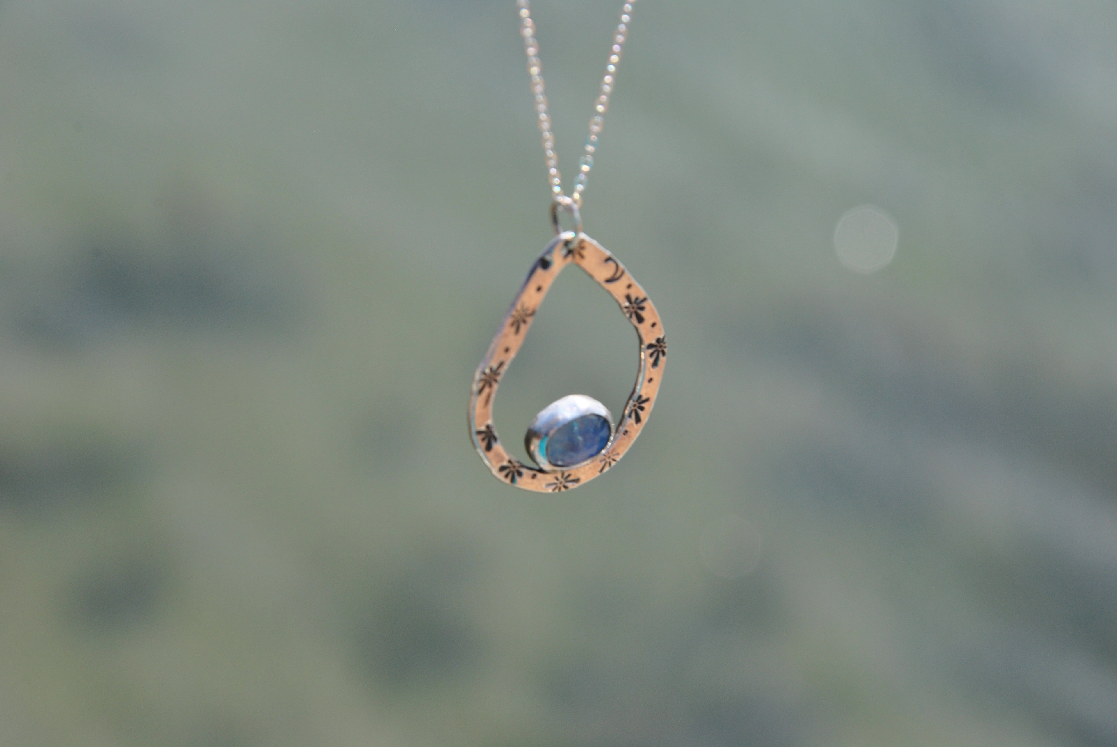 MoonStone & Star Pendant