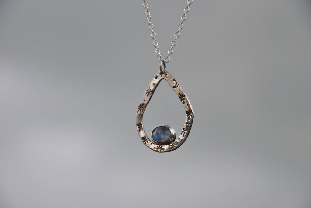 MoonStone & Star Pendant