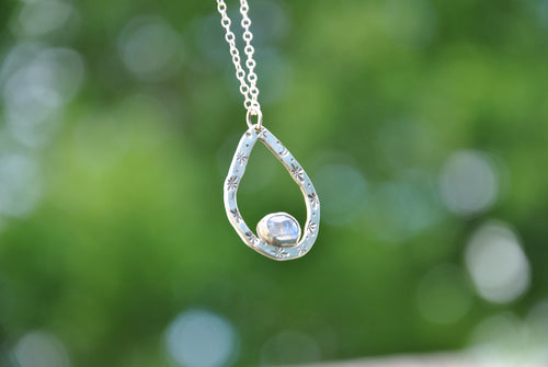 MoonStone & Star Pendant